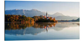 Alubild Sonnenaufgang am Bleder See Slowenien - Achim Thomae