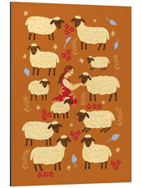 Alubild Schäfchen zählen - Patruschka