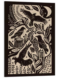 Gallery Print Raben im nächtlichen Garten