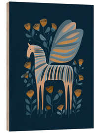 Holzbild Nachtblütenpferd - Branka Kodžoman