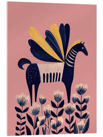 Acrylglasbild Pferd in Blüte