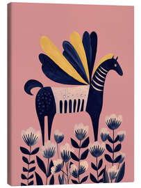 Leinwandbild Pferd in Blüte