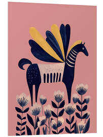 Hartschaumbild Pferd in Blüte