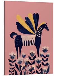 Magnettafel Pferd in Blüte