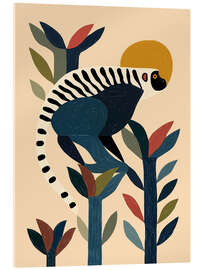 Acrylglasbild Sonnenaufgangslemur