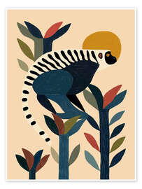 Poster Sonnenaufgangslemur