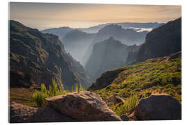 Acrylglasbild Sonnenuntergang am Pico do Arieiro, Madeira - Martin Podt