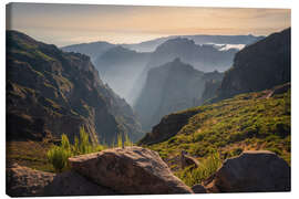 Canvas print Sunset at Pico do Arieiro, Madeira - Martin Podt