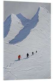 Acrylglasbild Spuren im Schnee