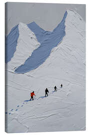 Leinwandbild Spuren im Schnee