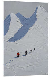 Hartschaumbild Spuren im Schnee