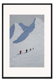 Gerahmter Kunstdruck Spuren im Schnee