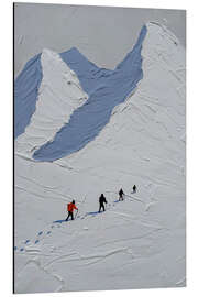 Magnettafel Spuren im Schnee