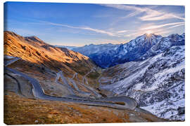 Leinwandbild Sonnenaufgang am Stilfser Joch Italien - Achim Thomae