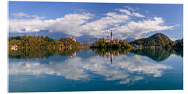 Acrylglasbild Herbst am Bleder See Slowenien - Achim Thomae