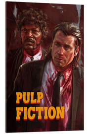 Tableau en verre acrylique Pulp Fiction - Bloody Vincent Vega and Jules Winnfield - Dmitry Belov