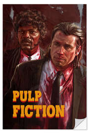 Wandsticker Pulp Fiction - Bloody Vincent Vega and Jules Winnfield - Dmitry Belov