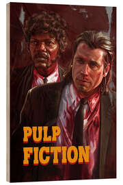 Holzbild Pulp Fiction - Bloody Vincent Vega and Jules Winnfield - Dmitry Belov