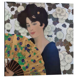 Alubild Capriccio mit goldenem Fächer - Emil Orlik