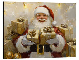 Magnettafel Weihnachtsmann mit Geschenken