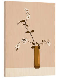 Holzbild Blumen in der Vase