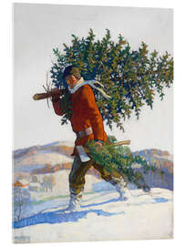 Acrylglasbild Der Weihnachtsbaum - Newell Convers Wyeth