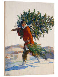 Holzbild Der Weihnachtsbaum - Newell Convers Wyeth