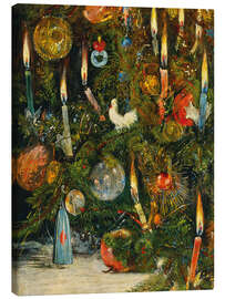 Leinwandbild Weihnachtsbaum mit Lichtern - Rudolf Willmann