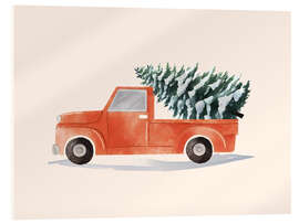 Acrylglasbild Den Weihnachtsbaum nach Hause bringen
