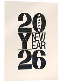 Acrylglasbild Happy New Year 2026 - Emanuela Carratoni