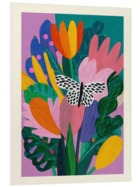 Hartschaumbild Schmetterlingsgarten