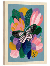 Holzbild Schmetterlingsblüte