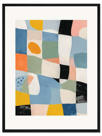 Gerahmter Kunstdruck Farbgeometrie II