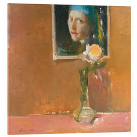 Acrylglasbild Rose of Delft - Elena Zolotnitsky