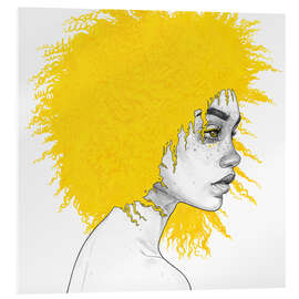 Acrylglasbild Curls - Yellow Series - Tomasz Mro