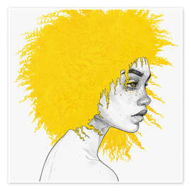 Wandbild Curls - Yellow Series - Tomasz Mro