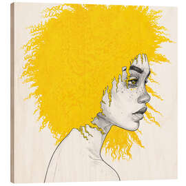 Holzbild Curls - Yellow Series - Tomasz Mro
