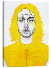 Leinwandbild Dragonfly - Yellow Series - Tomasz Mro