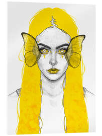 Acrylglasbild Yellow Butterfly - Yellow Series - Tomasz Mro