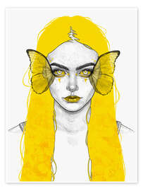 Wandbild Yellow Butterfly - Yellow Series - Tomasz Mro