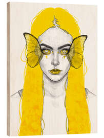 Holzbild Yellow Butterfly - Yellow Series - Tomasz Mro