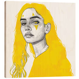 Holzbild Dazzled - Yellow Series - Tomasz Mro