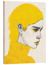 Holzbild Evelyn - Yellow Series - Tomasz Mro
