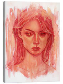 Leinwandbild Red Portrait Study I - Tomasz Mro