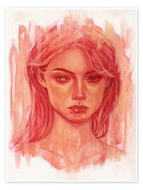 Wandbild Red Portrait Study I - Tomasz Mro