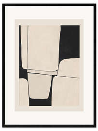 Gerahmter Kunstdruck Weiche Formen im Gleichgewicht II