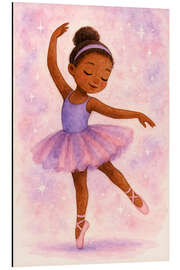 Alubild Kleine Ballerina im lilafarbenen Kleid