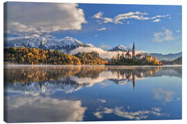 Leinwandbild Bleder See im Herbst - Achim Thomae