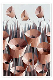 Wandbild Terracotta Flowers - Maria Tuzhilkina