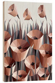 Holzbild Terracotta Flowers - Maria Tuzhilkina